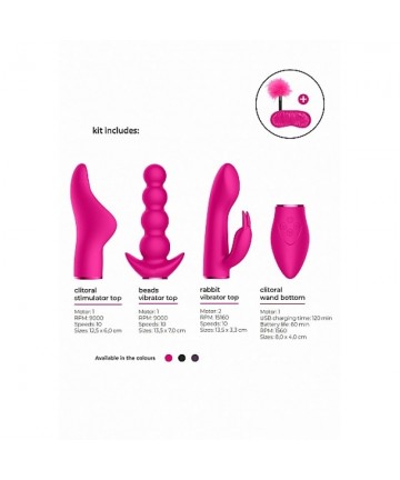 Kit Pleasure de Vibrador, succionador y estimulador Nº 6 - 9