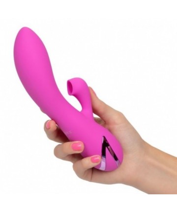 Vibrador con succionador conejito Malibu Minx de Calexotics - 4