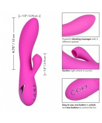 Vibrador con succionador conejito Malibu Minx de Calexotics - 7