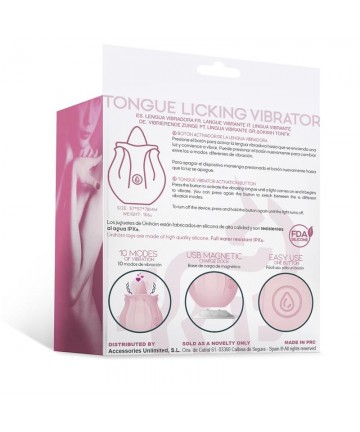 Vibrador Rosa con lengua vibradora Unihörn Pinkrose - 9