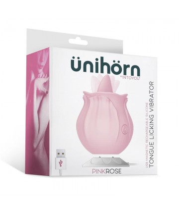 Vibrador Rosa con lengua vibradora Unihörn Pinkrose - 8