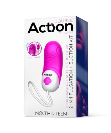 Vibrador 2 en 1 Action No. Thirteen con pulsación y succión - 7