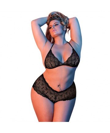 Conjunto Lencero Negro Exposed Curvy - 1