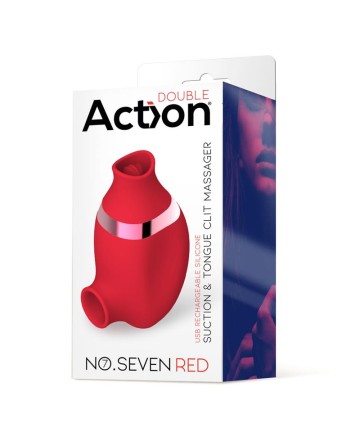 Action No. Seven Red Succionador y Vibrador con lengua 2 en 1 - 7