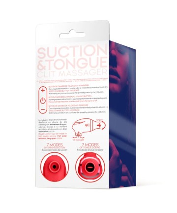 Action No. Seven Red Succionador y Vibrador con lengua 2 en 1 - 8