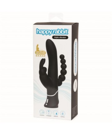 Vibrador triple Happy Rabbit Curve recargable USB - 5