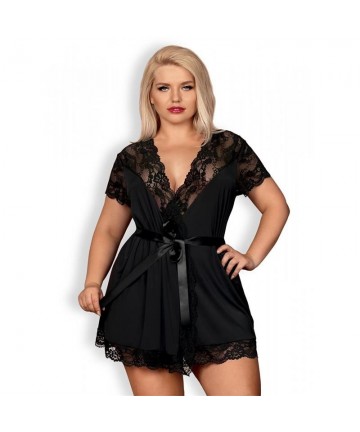 Kimono Obsessive Negro Curvy - 1